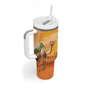 Mauritania Sahara Personalized Tumbler With Handle Camel With Map - African Pride