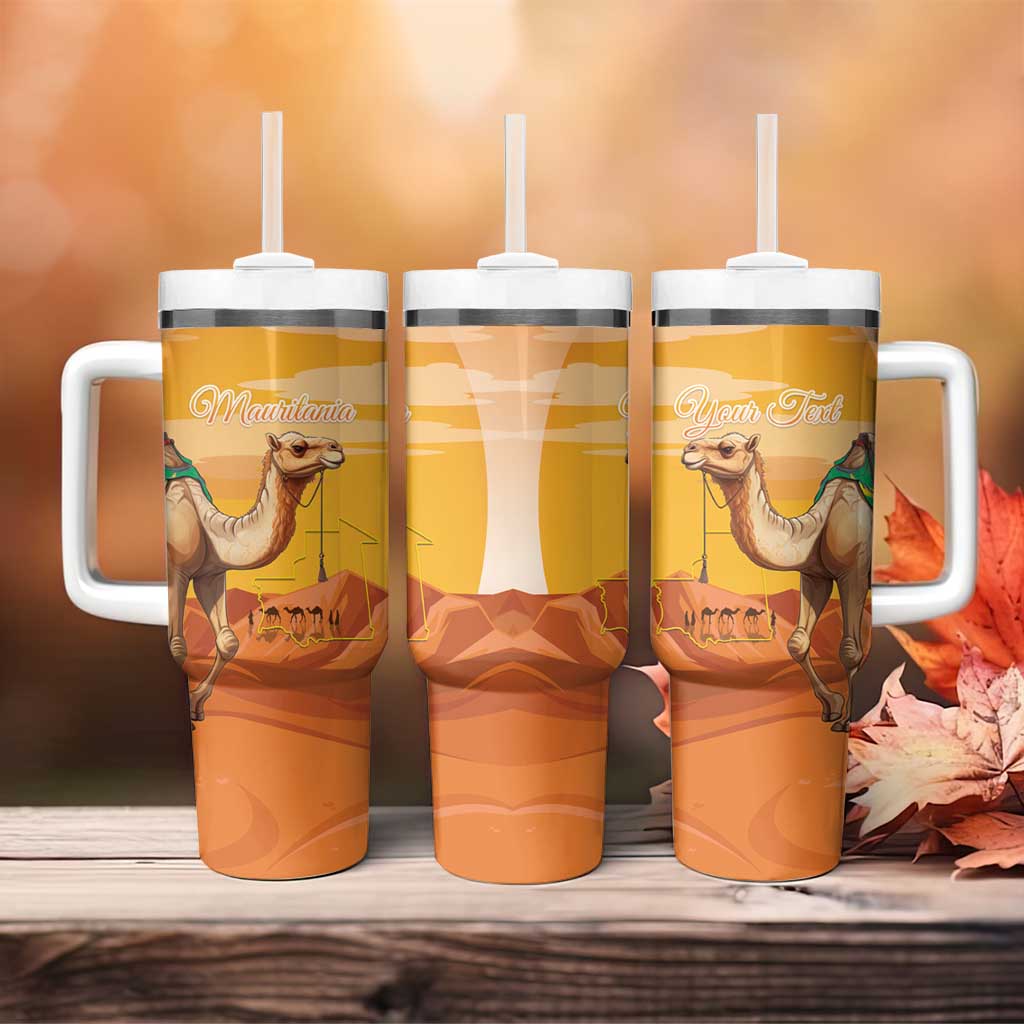 Mauritania Sahara Personalized Tumbler With Handle Camel With Map - African Pride