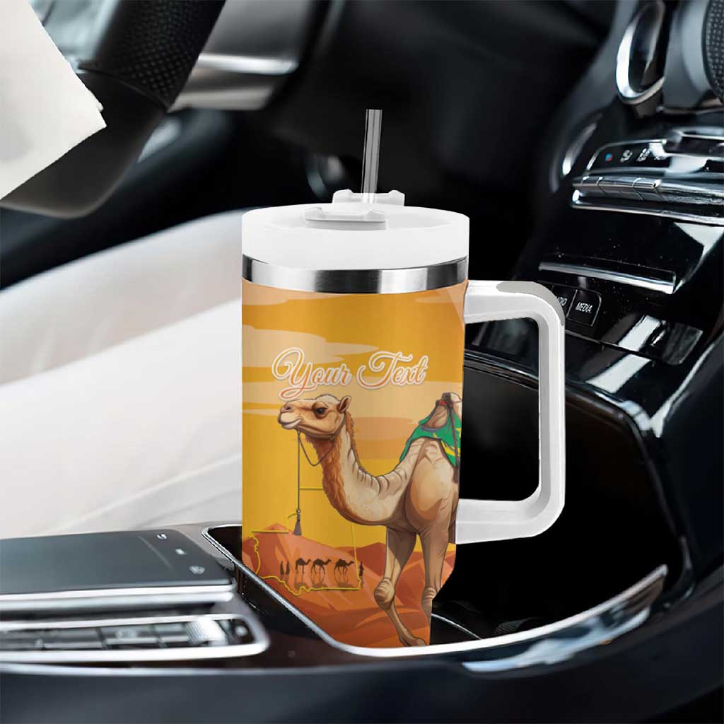 Mauritania Sahara Personalized Tumbler With Handle Camel With Map - African Pride