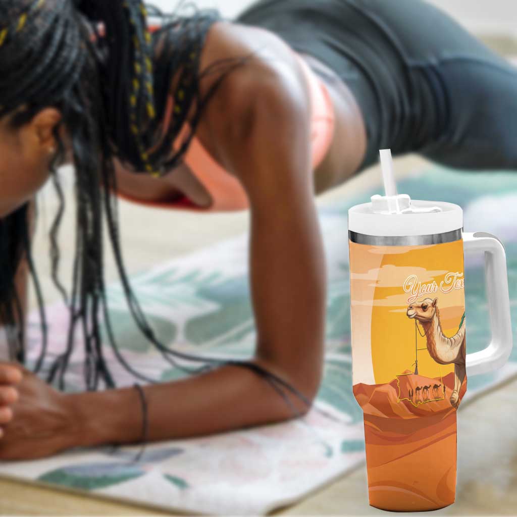 Mauritania Sahara Personalized Tumbler With Handle Camel With Map - African Pride