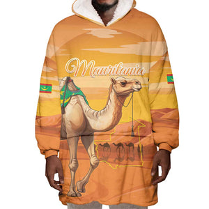 Mauritania Sahara Personalized Wearable Blanket Hoodie Camel With Map - African Pride