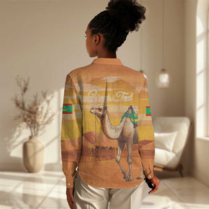 Mauritania Sahara Personalized Women Casual Shirt Camel With Map - African Pride
