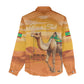 Mauritania Sahara Personalized Women Casual Shirt Camel With Map - African Pride