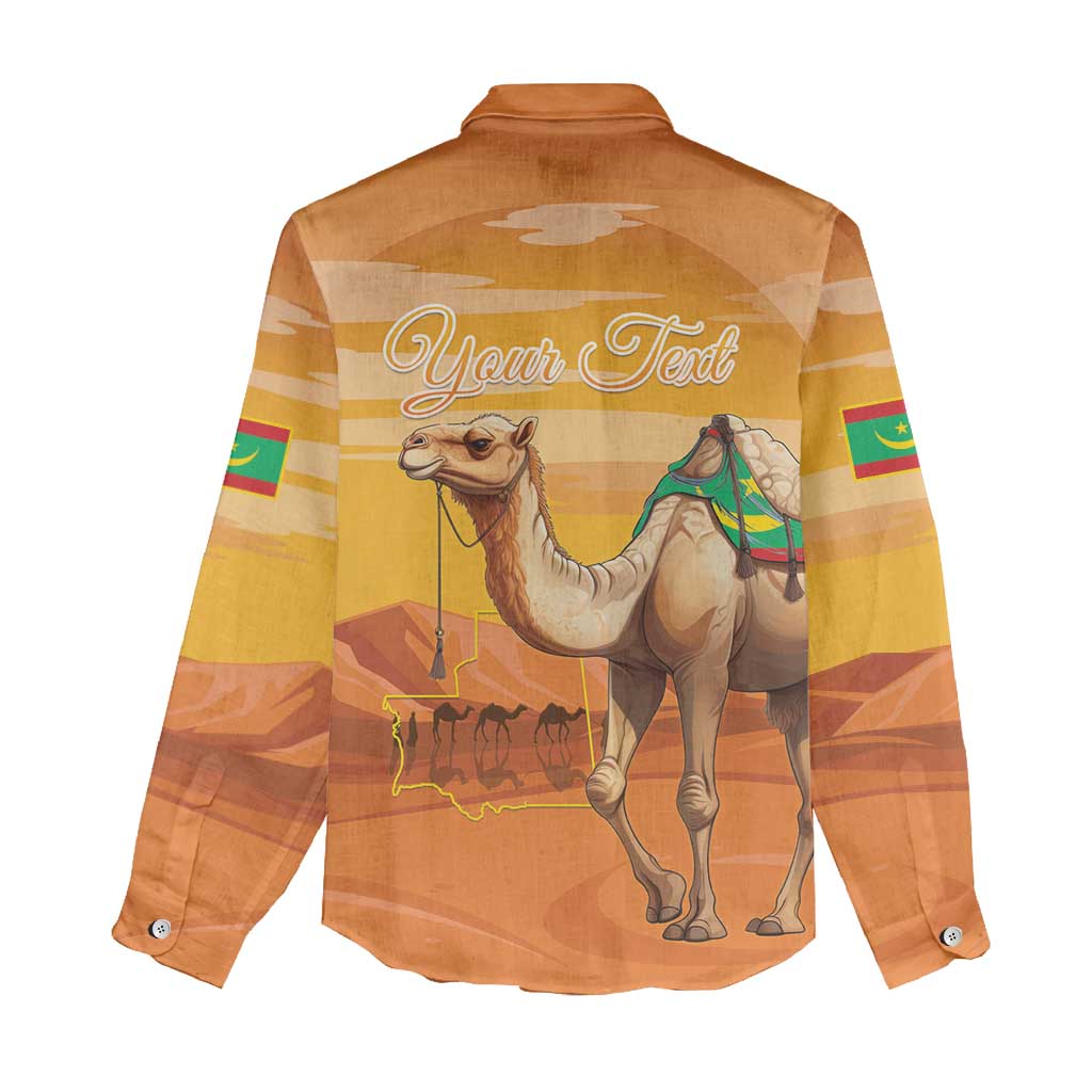 Mauritania Sahara Personalized Women Casual Shirt Camel With Map - African Pride