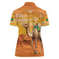 Mauritania Sahara Personalized Women Polo Shirt Camel With Map - African Pride
