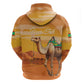Mauritania Sahara Personalized Zip Hoodie Camel With Map - African Pride