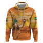 Mauritania Sahara Personalized Zip Hoodie Camel With Map - African Pride
