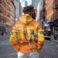 Mauritania Sahara Personalized Zip Hoodie Camel With Map - African Pride