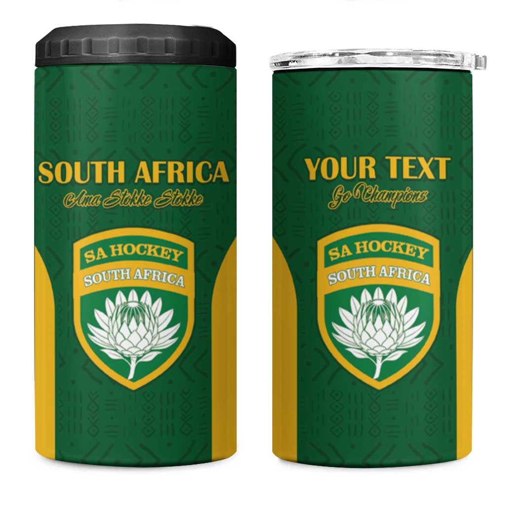 South Africa Hockey Custom 4 in 1 Can Cooler Tumbler Come On Ama Stokke Stokke - African Pride