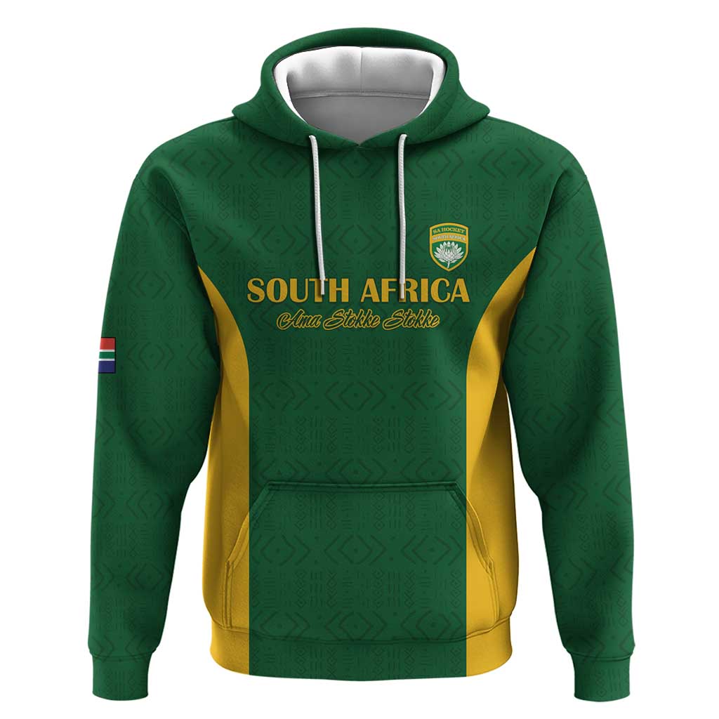 South Africa Hockey Custom Hoodie Come On Ama Stokke Stokke - African Pride