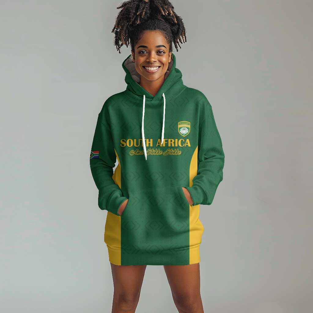 South Africa Hockey Custom Hoodie Dress Come On Ama Stokke Stokke - African Pride