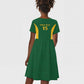 South Africa Hockey Custom Kid Short Sleeve Dress Come On Ama Stokke Stokke - African Pride