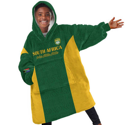 South Africa Hockey Custom Kid Wearable Blanket Hoodie Come On Ama Stokke Stokke - African Pride