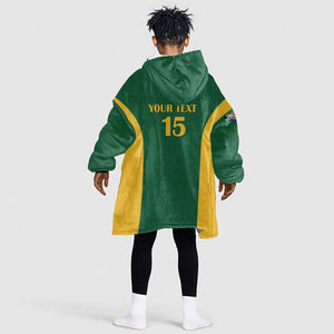 South Africa Hockey Custom Kid Wearable Blanket Hoodie Come On Ama Stokke Stokke - African Pride