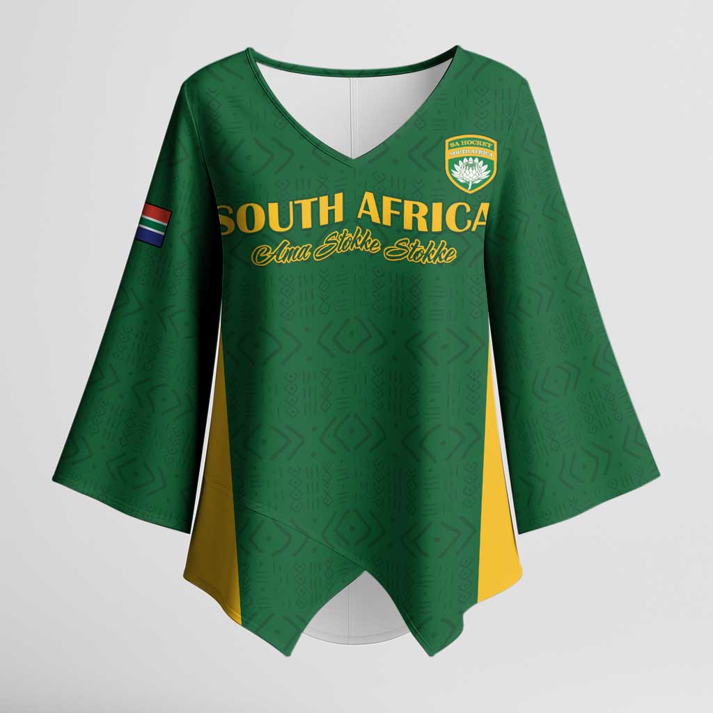 South Africa Hockey Custom Kimono Sleeve Blouse Go Ama Stokke Stokke Go
