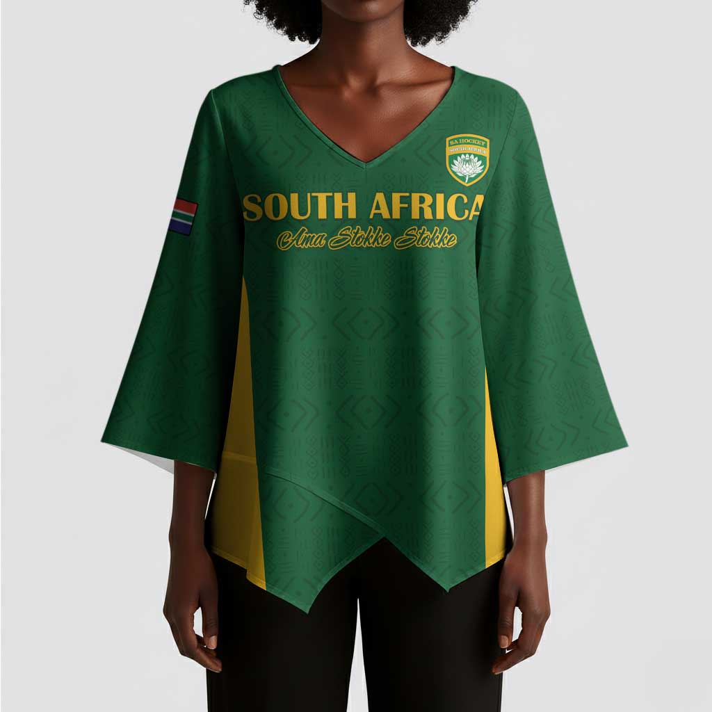 South Africa Hockey Custom Kimono Sleeve Blouse Go Ama Stokke Stokke Go
