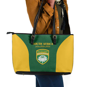 South Africa Hockey Leather Tote Bag Come On Ama Stokke Stokke - African Pride