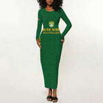 South Africa Hockey Custom Long Sleeve Bodycon Dress Come On Ama Stokke Stokke - African Pride