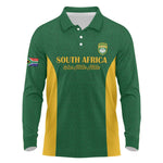 South Africa Hockey Custom Long Sleeve Polo Shirt Come On Ama Stokke Stokke - African Pride