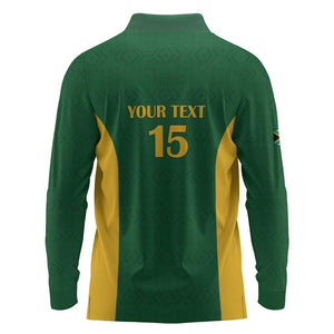 South Africa Hockey Custom Long Sleeve Polo Shirt Come On Ama Stokke Stokke - African Pride