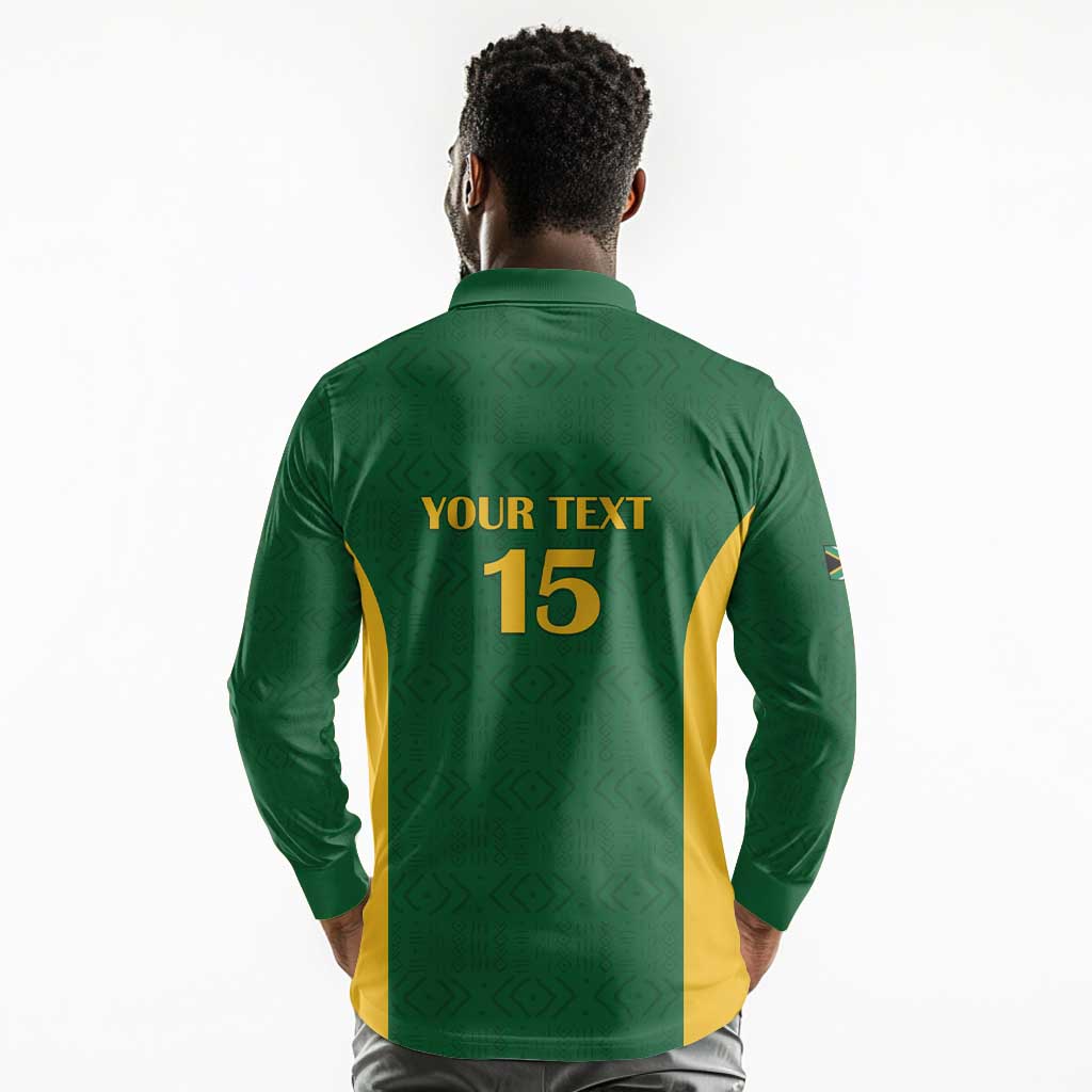 South Africa Hockey Custom Long Sleeve Polo Shirt Come On Ama Stokke Stokke - African Pride