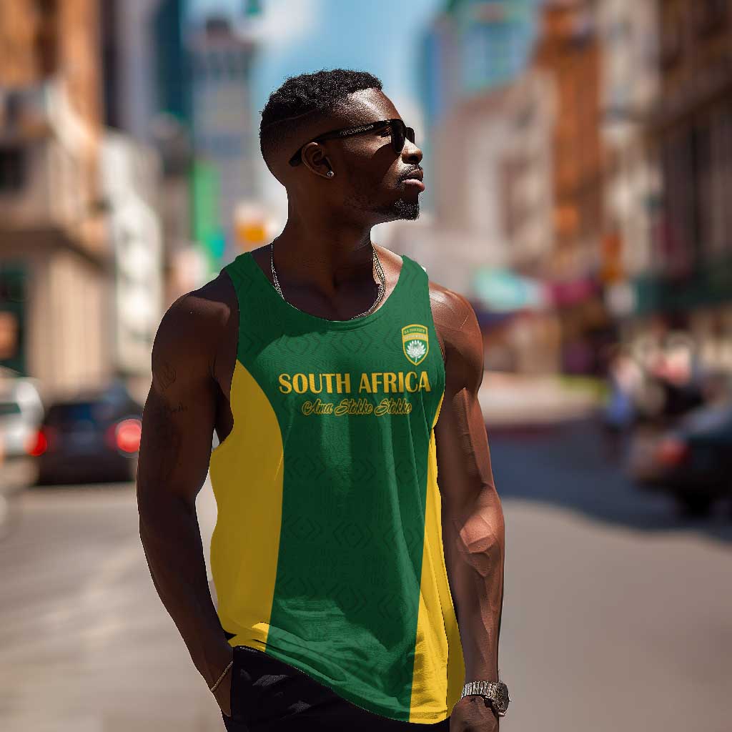 South Africa Hockey Custom Men Tank Top Come On Ama Stokke Stokke - African Pride