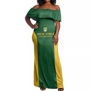 South Africa Hockey Custom Off Shoulder Maxi Dress Come On Ama Stokke Stokke - African Pride