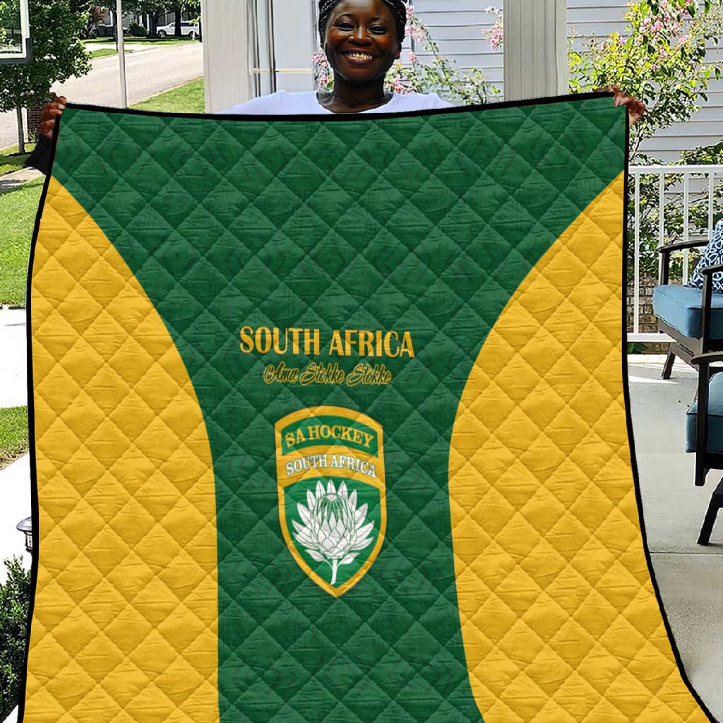 South Africa Hockey Quilt Come On Ama Stokke Stokke - African Pride
