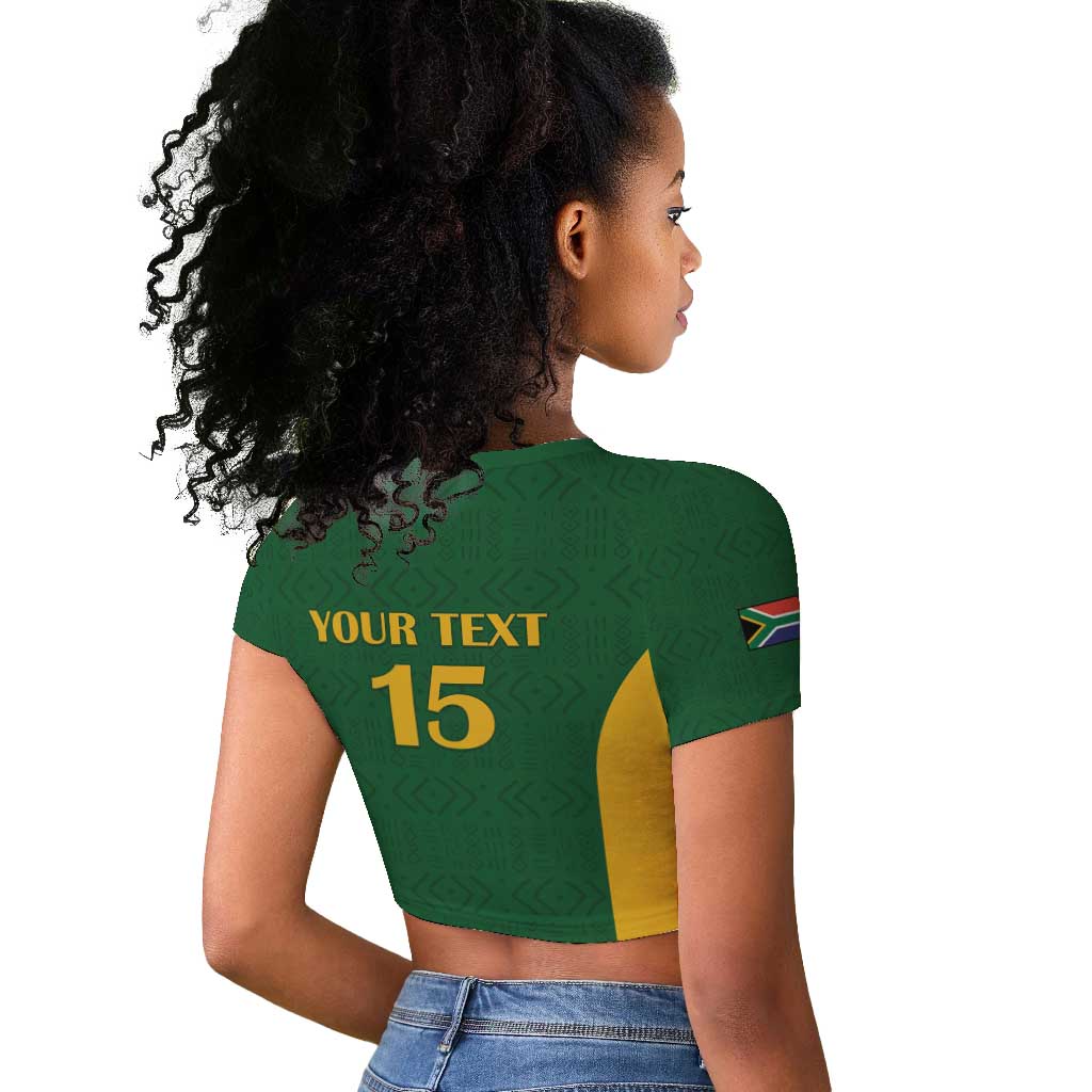 South Africa Hockey Custom Raglan Cropped T shirt Come On Ama Stokke Stokke - African Pride