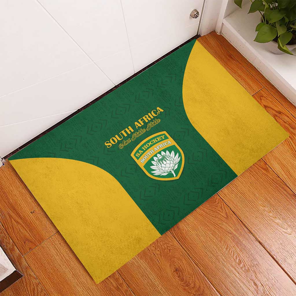 South Africa Hockey Rubber Doormat Come On Ama Stokke Stokke - African Pride