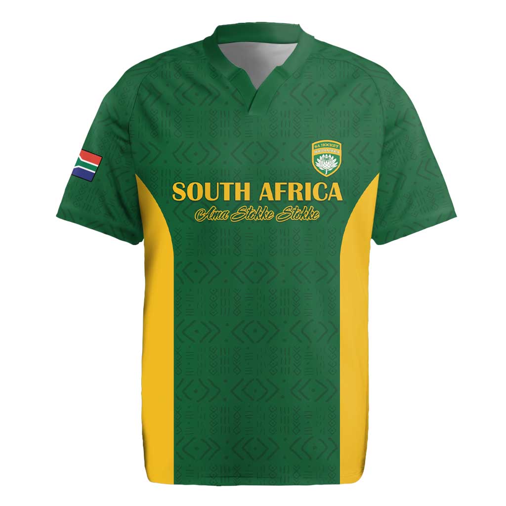 South Africa Hockey Custom Rugby Jersey Come On Ama Stokke Stokke - African Pride