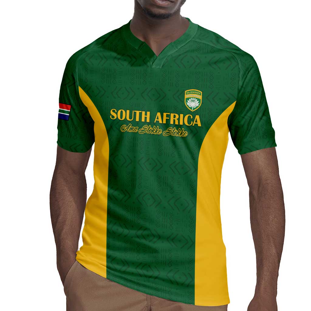 South Africa Hockey Custom Rugby Jersey Come On Ama Stokke Stokke - African Pride