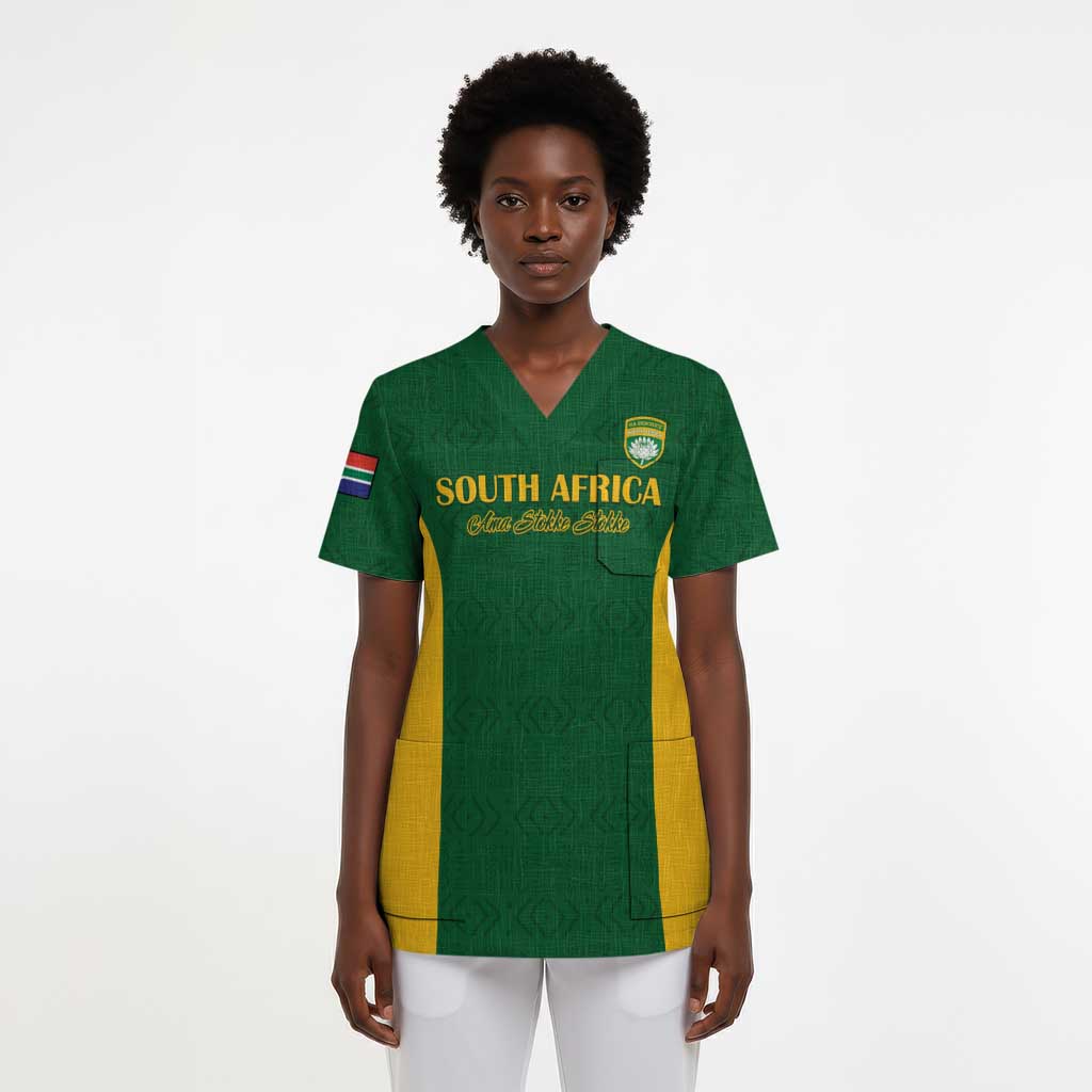 South Africa Hockey Custom Scrub Top Come On Ama Stokke Stokke - African Pride