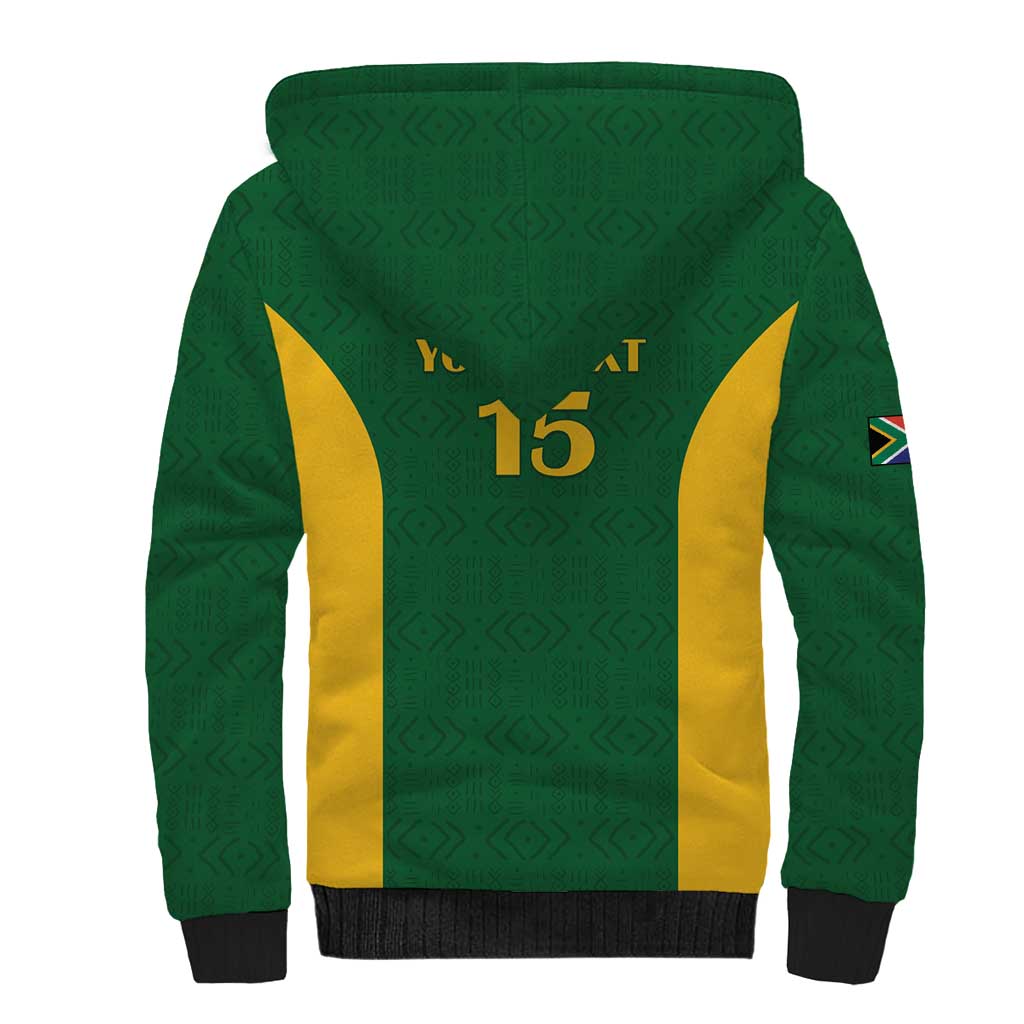 South Africa Hockey Custom Sherpa Hoodie Come On Ama Stokke Stokke - African Pride
