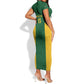 South Africa Hockey Custom Short Sleeve Bodycon Dress Come On Ama Stokke Stokke - African Pride
