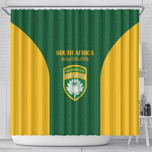 South Africa Hockey Shower Curtain Come On Ama Stokke Stokke - African Pride