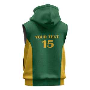 South Africa Hockey Custom Sleeveless Hoodie Come On Ama Stokke Stokke - African Pride