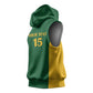 South Africa Hockey Custom Sleeveless Hoodie Come On Ama Stokke Stokke - African Pride