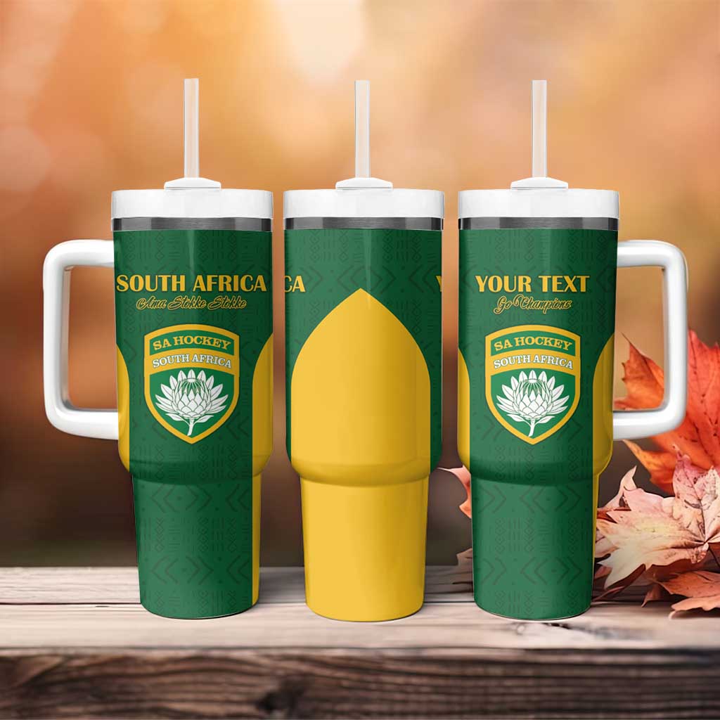 South Africa Hockey Custom Tumbler With Handle Come On Ama Stokke Stokke - African Pride