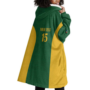 South Africa Hockey Custom Wearable Blanket Hoodie Come On Ama Stokke Stokke - African Pride
