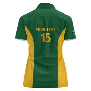 South Africa Hockey Custom Women Polo Shirt Come On Ama Stokke Stokke - African Pride