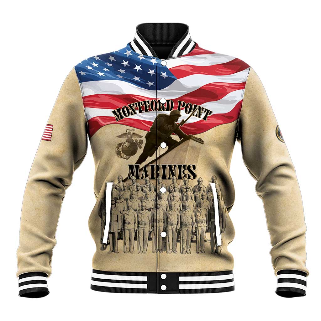 Montford Point Marines Legacy Baseball Jacket First Black U.S. Marines - African Pride