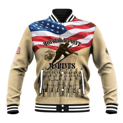 Montford Point Marines Legacy Baseball Jacket First Black U.S. Marines - African Pride