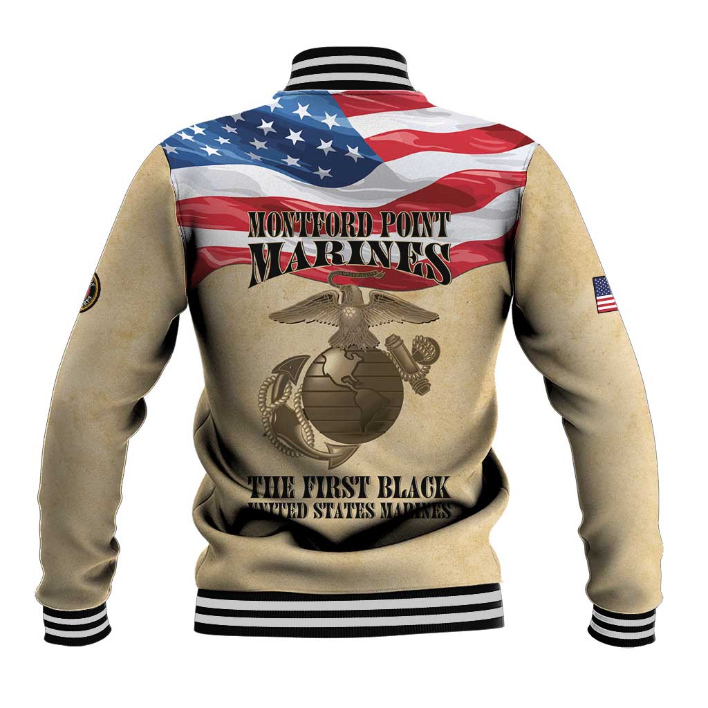 Montford Point Marines Legacy Baseball Jacket First Black U.S. Marines - African Pride