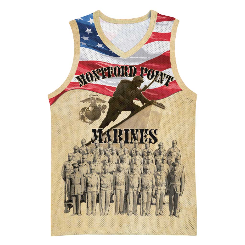 Montford Point Marines Legacy Basketball Jersey First Black U.S. Marines - African Pride