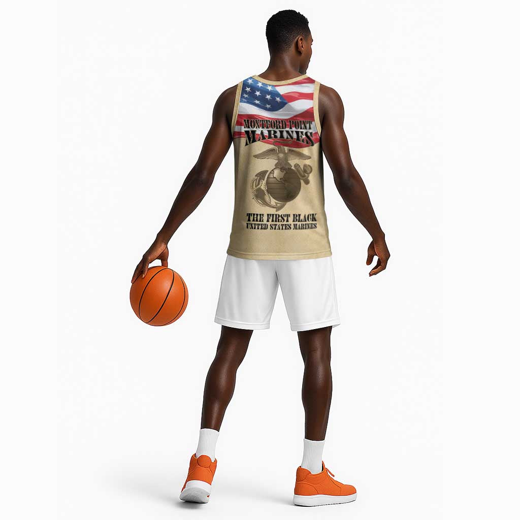 Montford Point Marines Legacy Basketball Jersey First Black U.S. Marines - African Pride