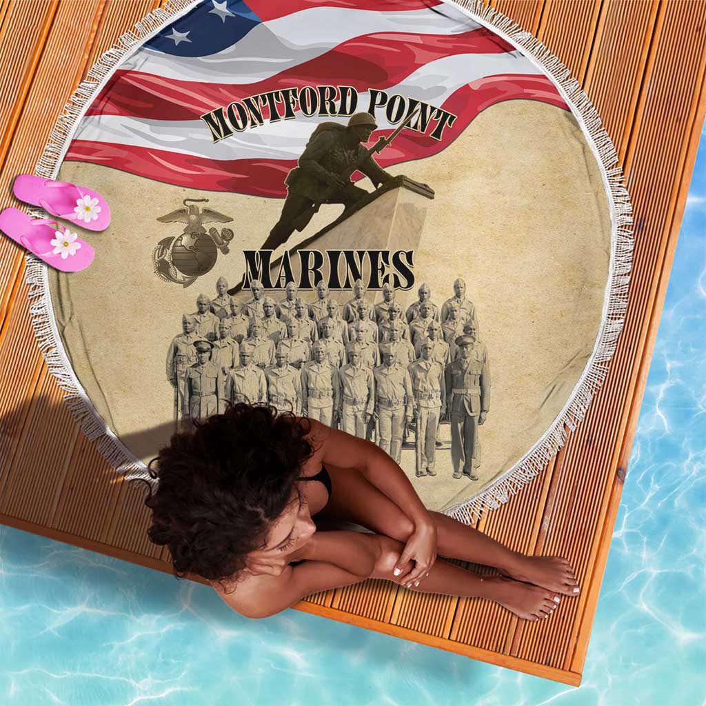 Montford Point Marines Legacy Beach Blanket First Black U.S. Marines - African Pride