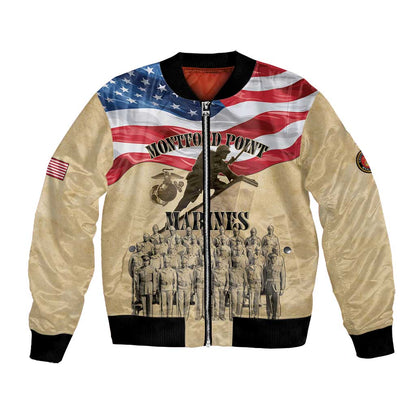 Montford Point Marines Legacy Bomber Jacket First Black U.S. Marines - African Pride