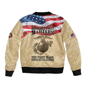 Montford Point Marines Legacy Bomber Jacket First Black U.S. Marines - African Pride