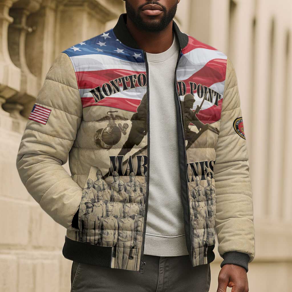 Montford Point Marines 1942-1949 Bomber Puffer Jacket The First Black Marines